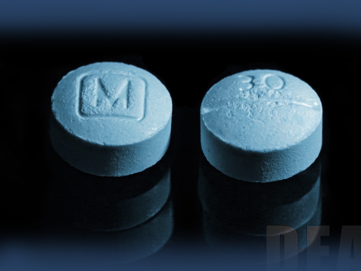Counterfeit oxycodone tablets laced with fentanyl. Photo courtesy of U.S. Drug Enforcement Administration Counterfeit oxycodone tablets laced with fentanyl. Photo courtesy of U.S. Drug Enforcement Administration