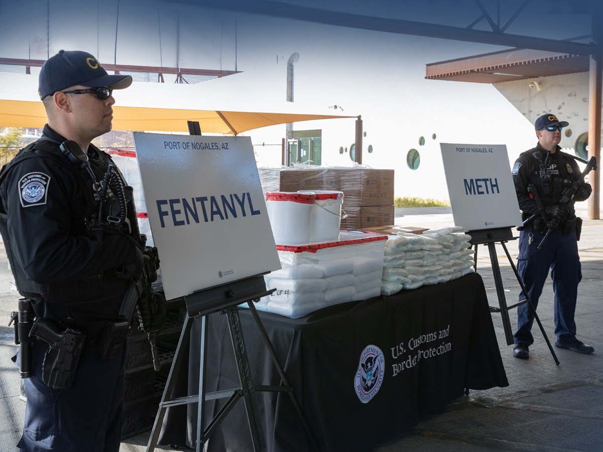 CBP officers in Nogales, Arizona with fentanyl and methamphetamine seizures CBP officers in Nogales, Arizona with fentanyl and methamphetamine seizures