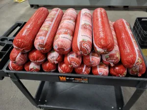 22 rolls of seized bologna.