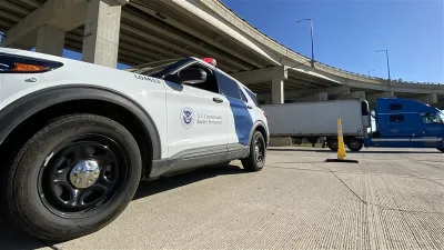 Marked CBP police vehicle