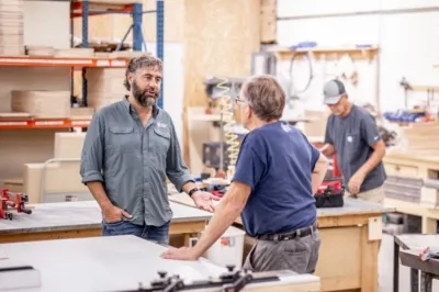 Mennonite Disaster Service cabinet shop.